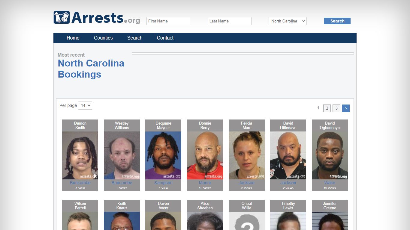 North Carolina Arrests and Inmate Search